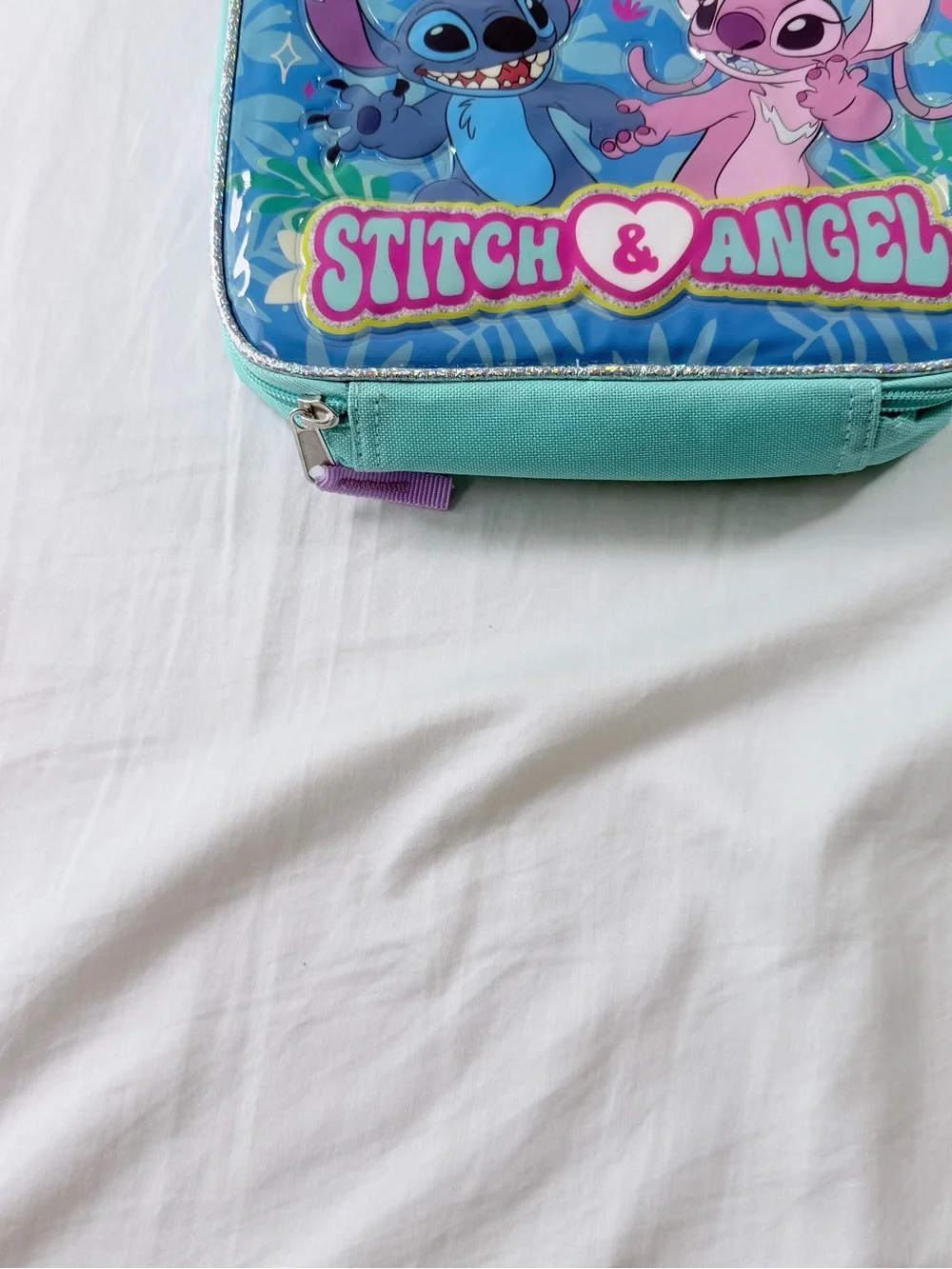 BIOWORLD Disney Lilo & Stitch Stitch & Angel Kids Lunch Bag Handle 9.5x8x3